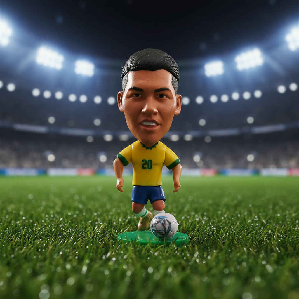 Collectible Soccer Star Resin Figurine & Mini Football Player Doll (6.5cm)