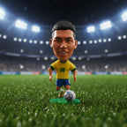 Collectible Soccer Star Resin Figurine & Mini Football Player Doll (6.5cm)