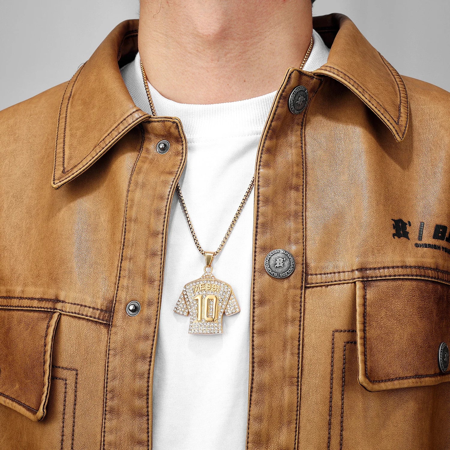 Football Jersey Necklace | Messi, Ronaldo, Neymar, Mbappé, Haaland Stainless Steel Pendant