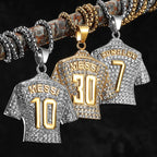 Football Jersey Necklace | Messi, Ronaldo, Neymar, Mbappé, Haaland Stainless Steel Pendant