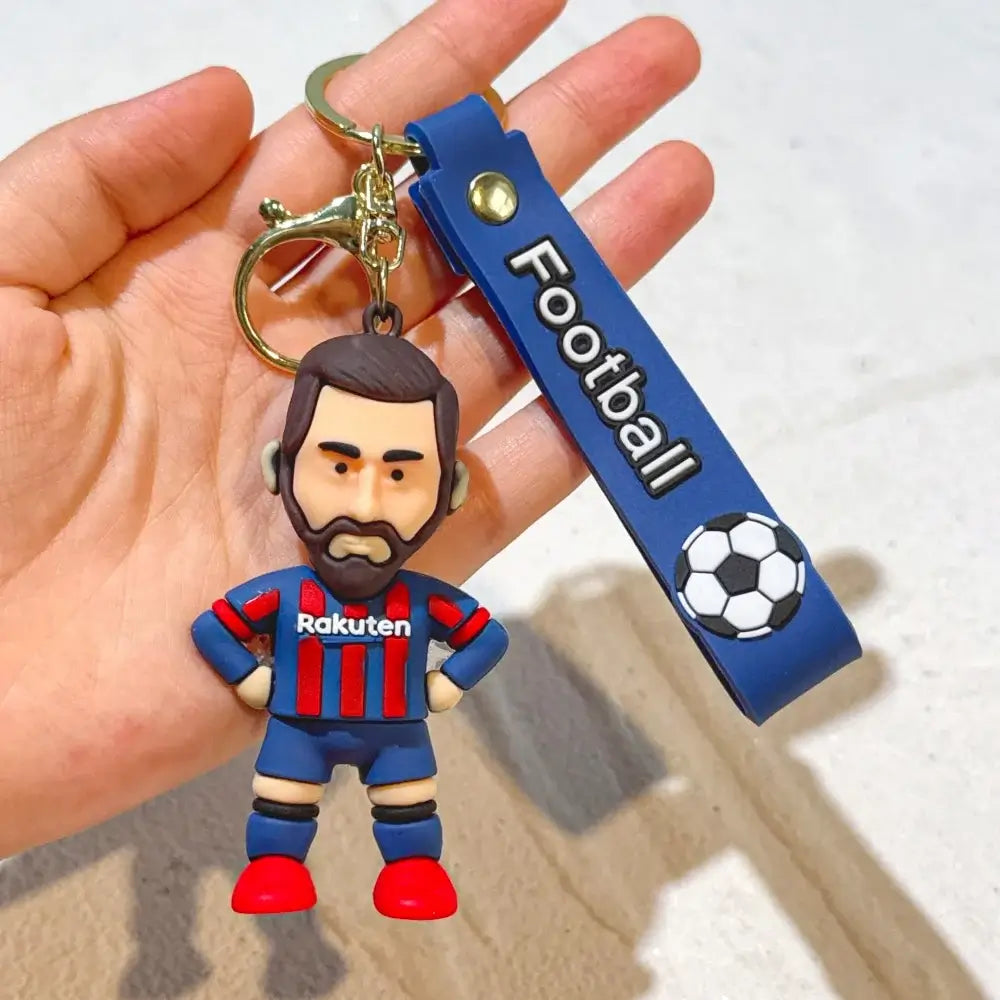 Cartoon Football Player Keychain & Sports Bag Pendant | Soccer Fan Souvenir & Gift