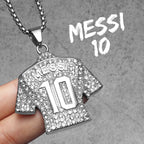 Football Jersey Necklace | Messi, Ronaldo, Neymar, Mbappé, Haaland Stainless Steel Pendant