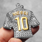 Football Jersey Necklace | Messi, Ronaldo, Neymar, Mbappé, Haaland Stainless Steel Pendant