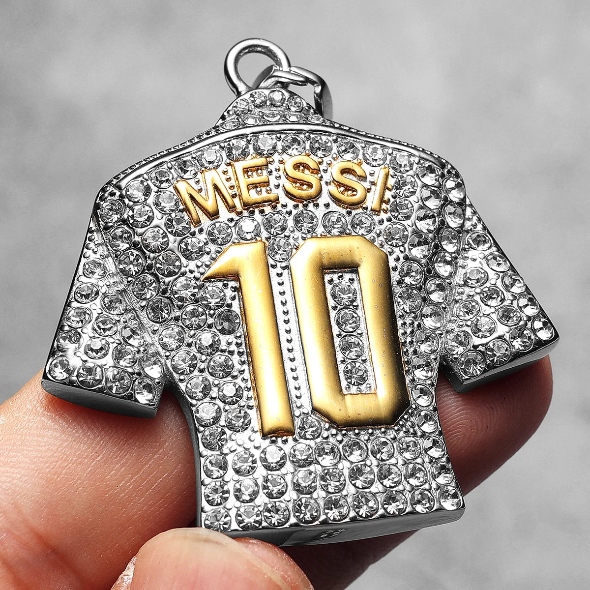 Football Jersey Necklace | Messi, Ronaldo, Neymar, Mbappé, Haaland Stainless Steel Pendant