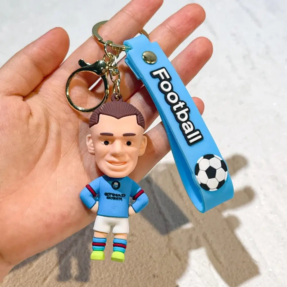 Cartoon Football Player Keychain & Sports Bag Pendant | Soccer Fan Souvenir & Gift