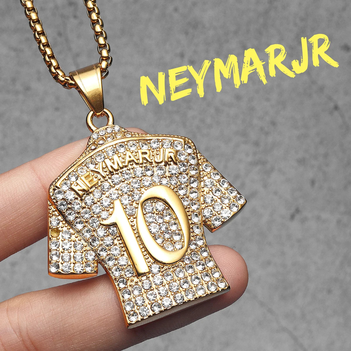 Football Jersey Necklace | Messi, Ronaldo, Neymar, Mbappé, Haaland Stainless Steel Pendant
