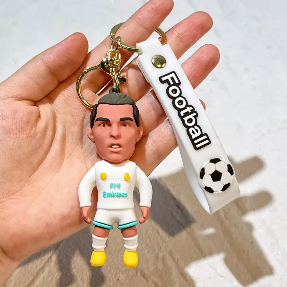 Cartoon Football Player Keychain & Sports Bag Pendant | Soccer Fan Souvenir & Gift