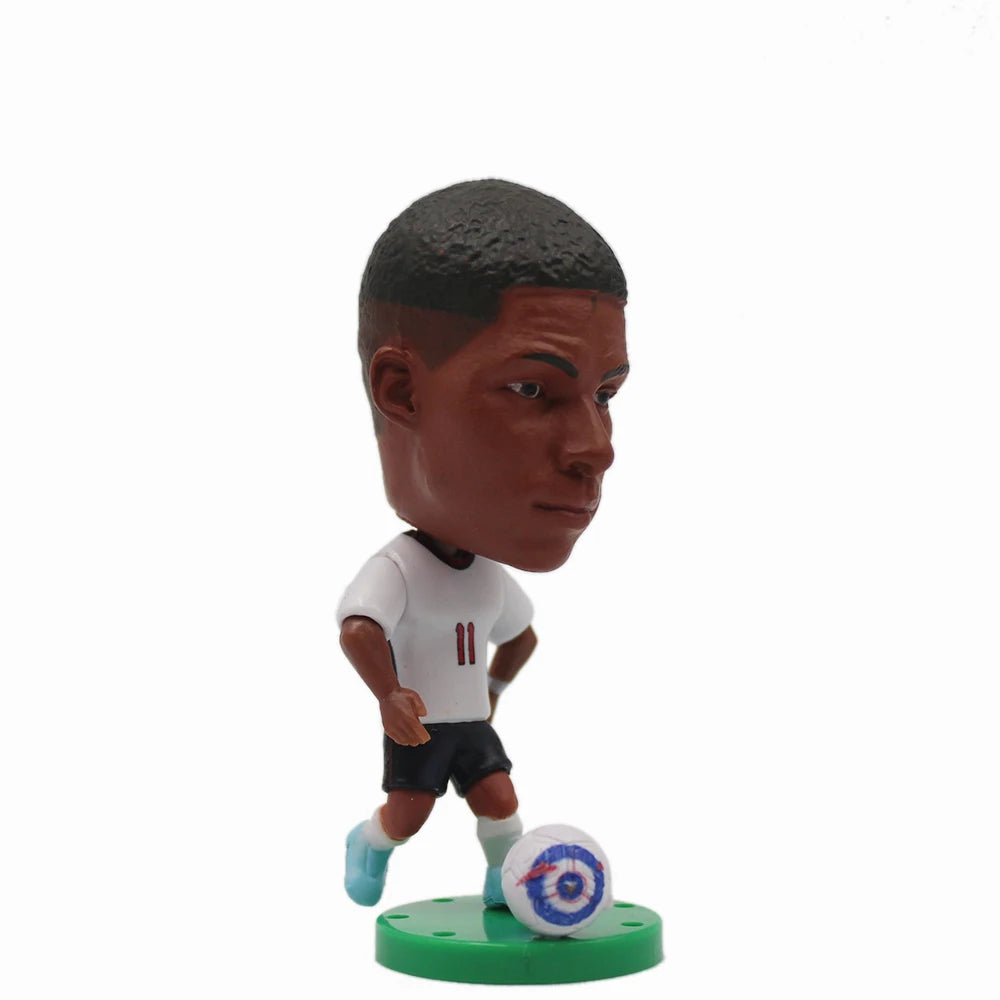 Collectible Soccer Star Resin Figurine & Mini Football Player Doll (6.5cm)