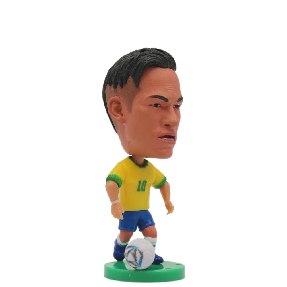 Collectible Soccer Star Resin Figurine & Mini Football Player Doll (6.5cm)