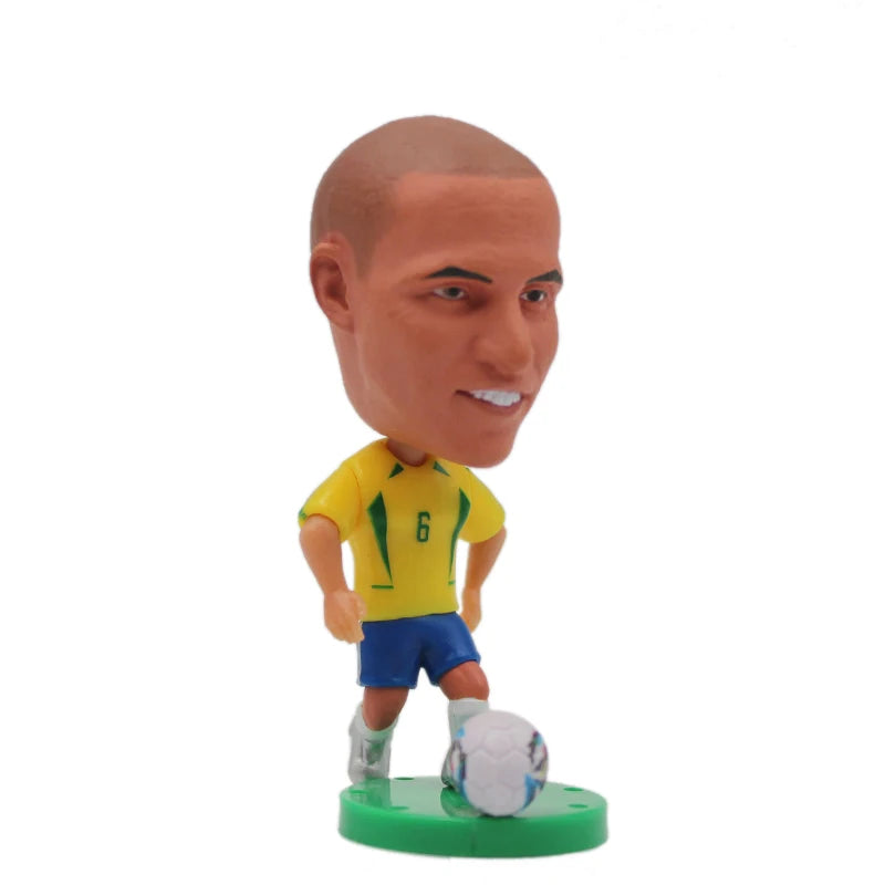 Collectible Soccer Star Resin Figurine & Mini Football Player Doll (6.5cm)