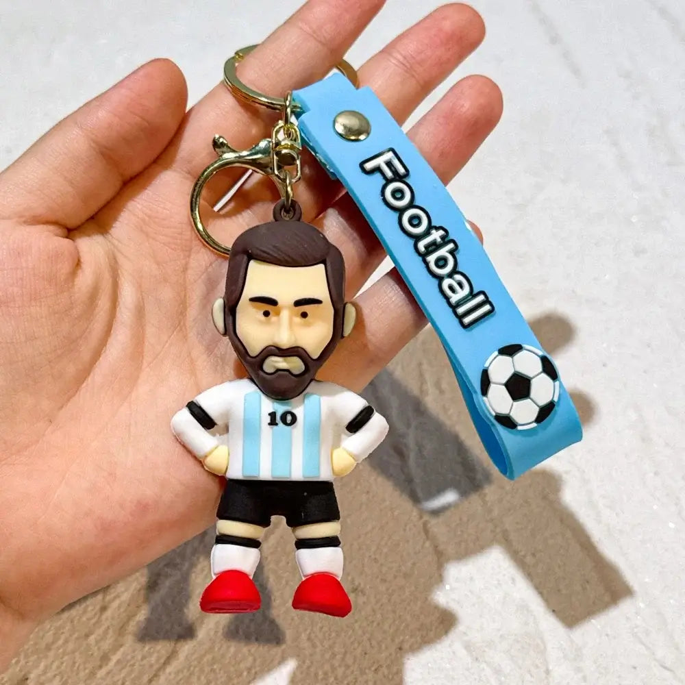 Cartoon Football Player Keychain & Sports Bag Pendant | Soccer Fan Souvenir & Gift