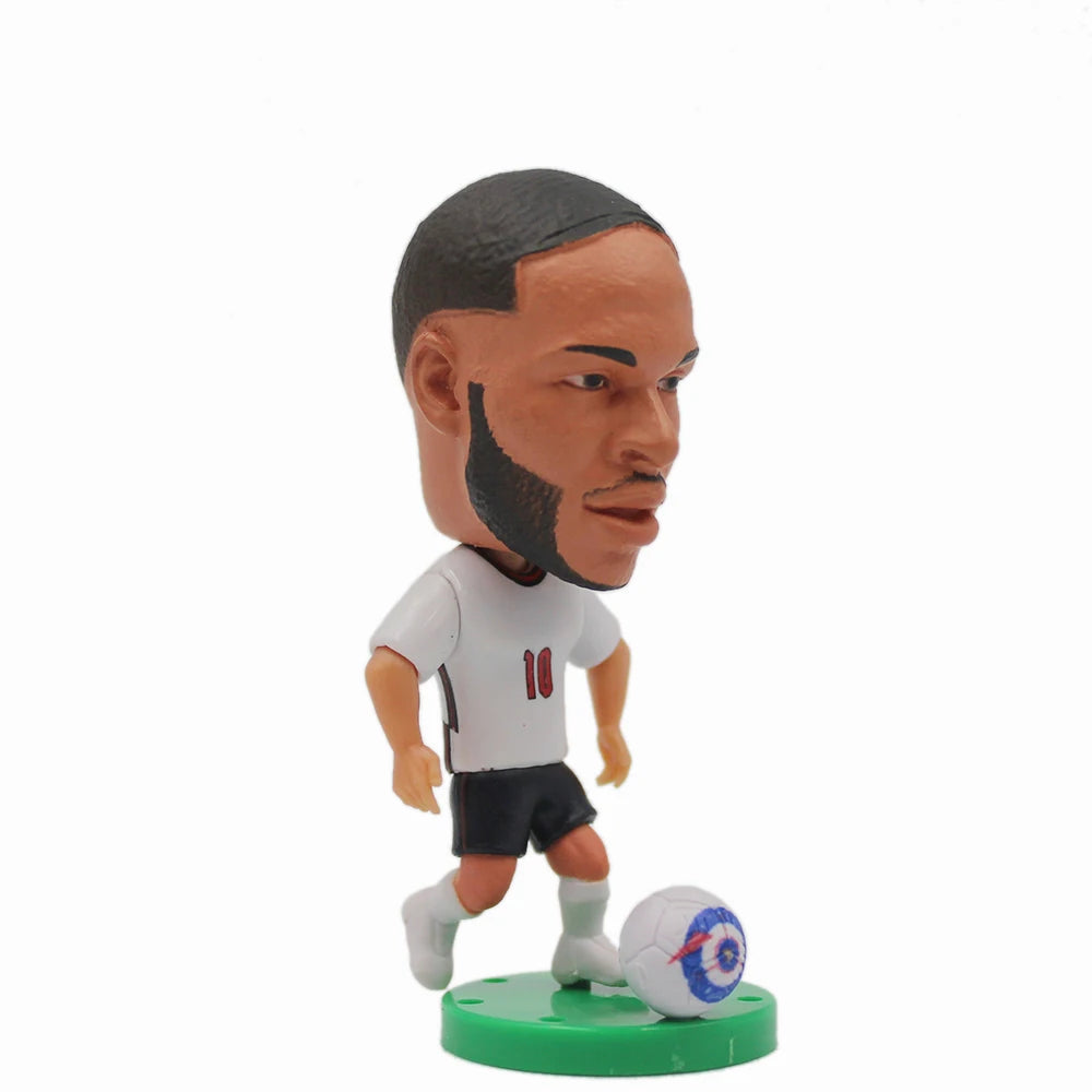 Collectible Soccer Star Resin Figurine & Mini Football Player Doll (6.5cm)