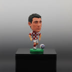 Collectible Soccer Star Resin Figurine & Mini Football Player Doll (6.5cm)