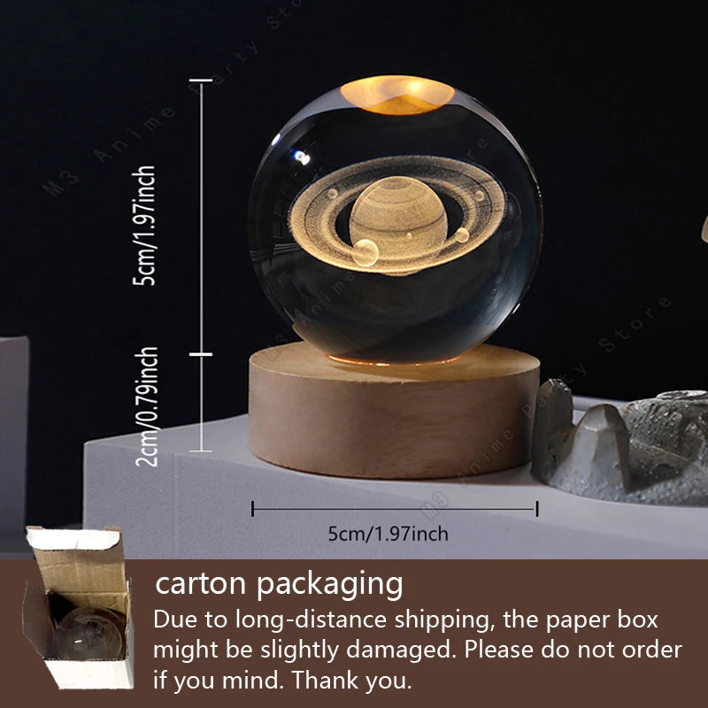Solis Celestial 3D Crystal Orb LED Lamp