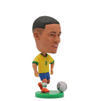 Collectible Soccer Star Resin Figurine & Mini Football Player Doll (6.5cm)
