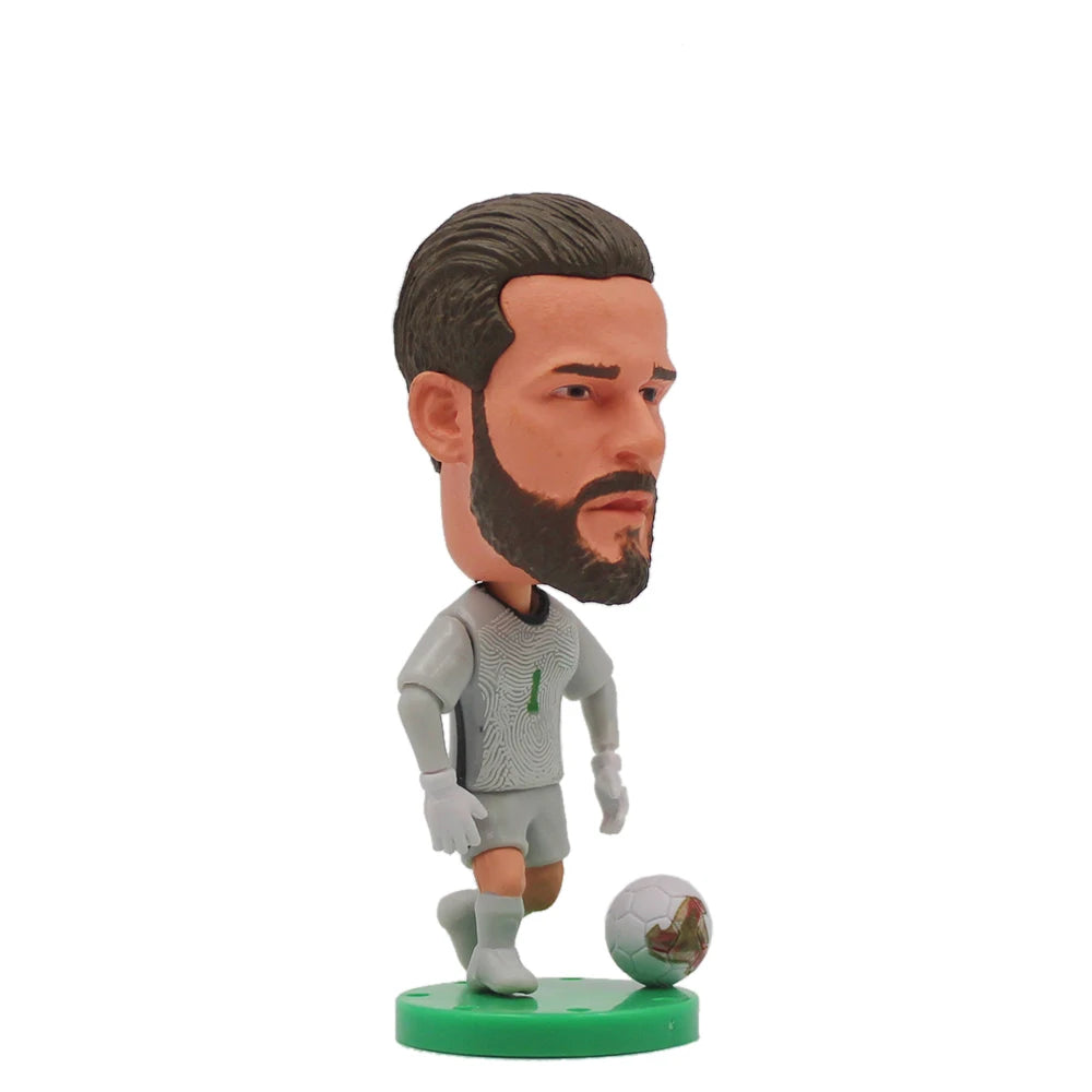 Collectible Soccer Star Resin Figurine & Mini Football Player Doll (6.5cm)