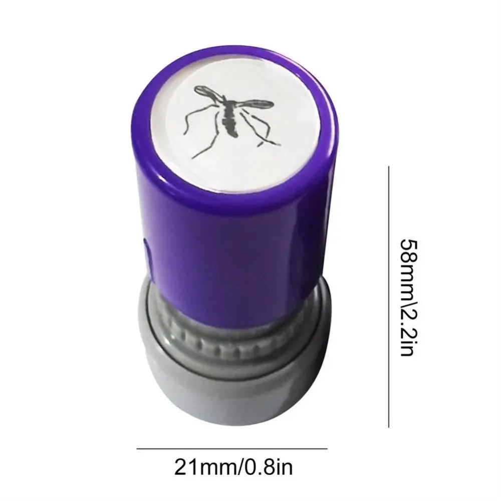 Mosquito Prank Stamp showing a purple design, ideal for creating realistic mosquito marks for fun pranks.