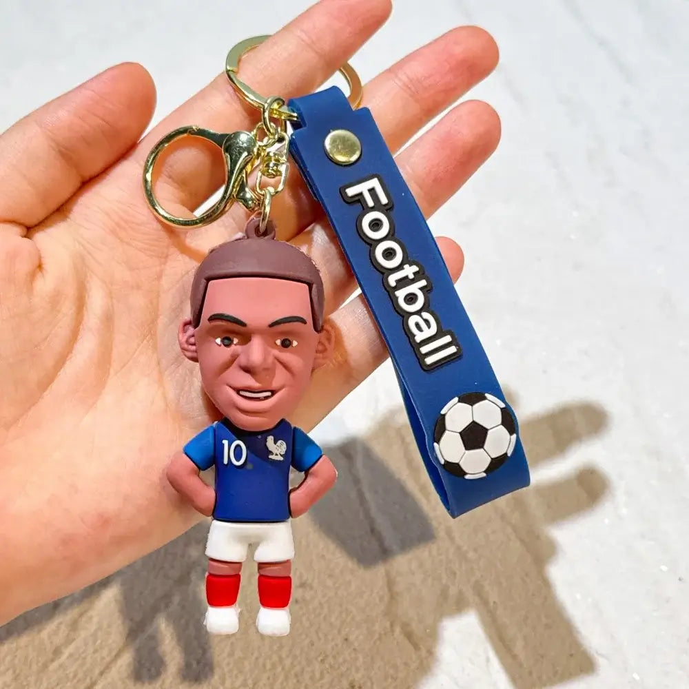 Cartoon Football Player Keychain & Sports Bag Pendant | Soccer Fan Souvenir & Gift