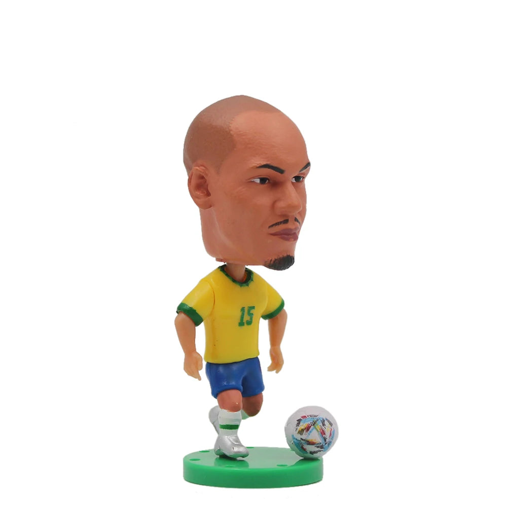 Collectible Soccer Star Resin Figurine & Mini Football Player Doll (6.5cm)