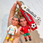 Cartoon Football Player Keychain & Sports Bag Pendant | Soccer Fan Souvenir & Gift