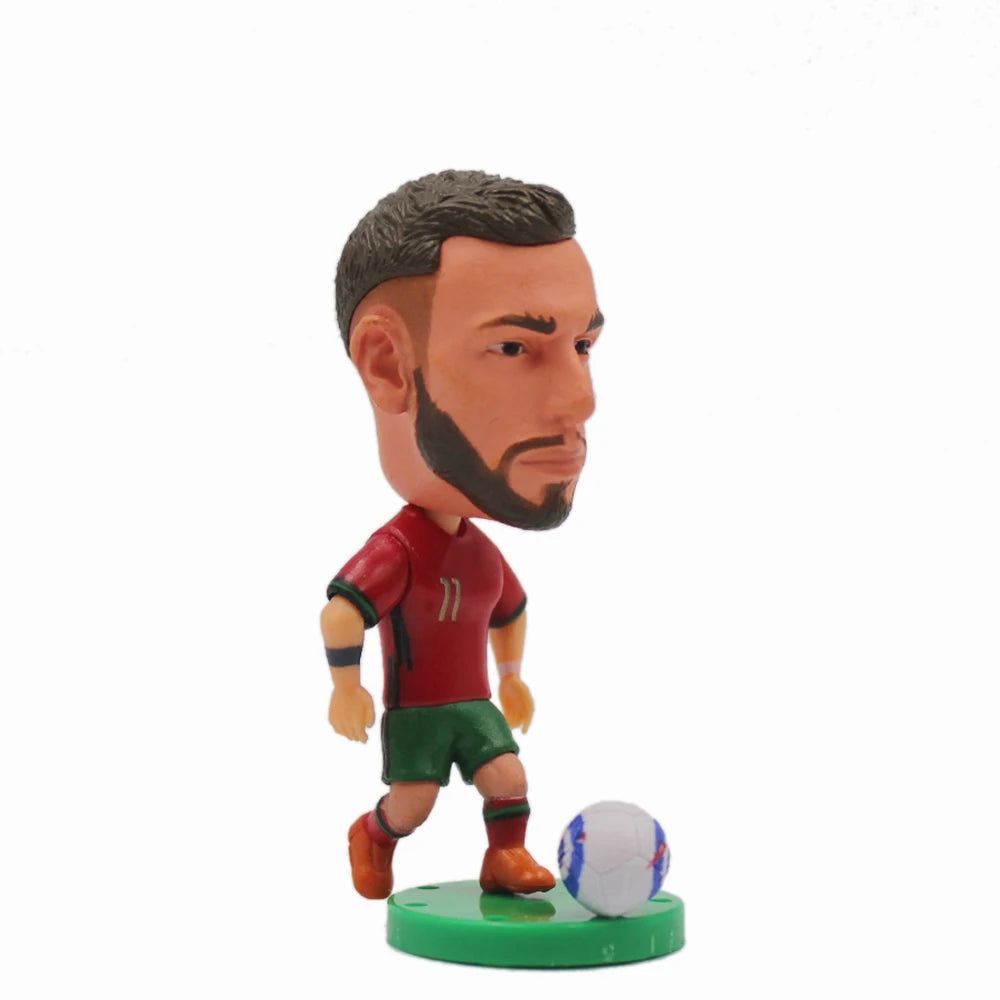 Collectible Soccer Star Resin Figurine & Mini Football Player Doll (6.5cm)