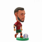 Collectible Soccer Star Resin Figurine & Mini Football Player Doll (6.5cm)