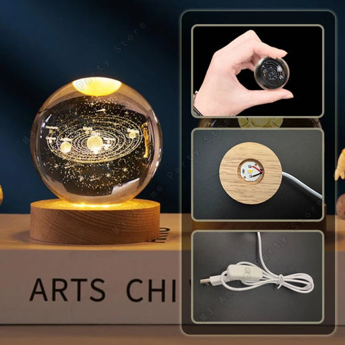Solis Celestial 3D Crystal Orb LED Lamp