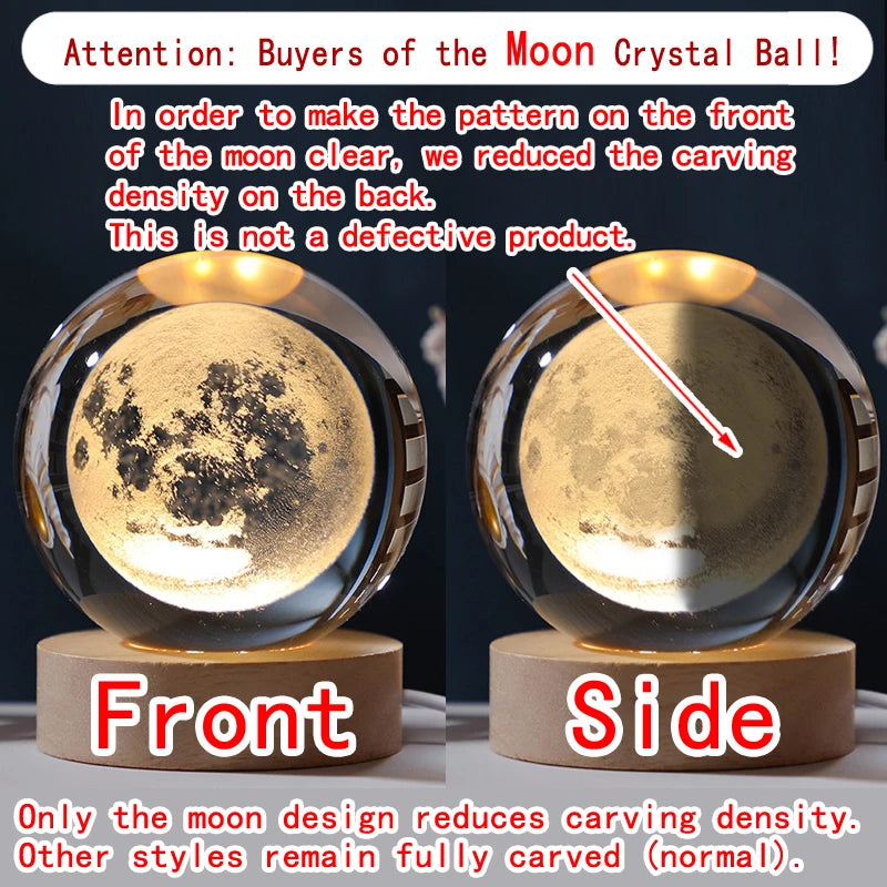 Solis Celestial 3D Crystal Orb LED Lamp