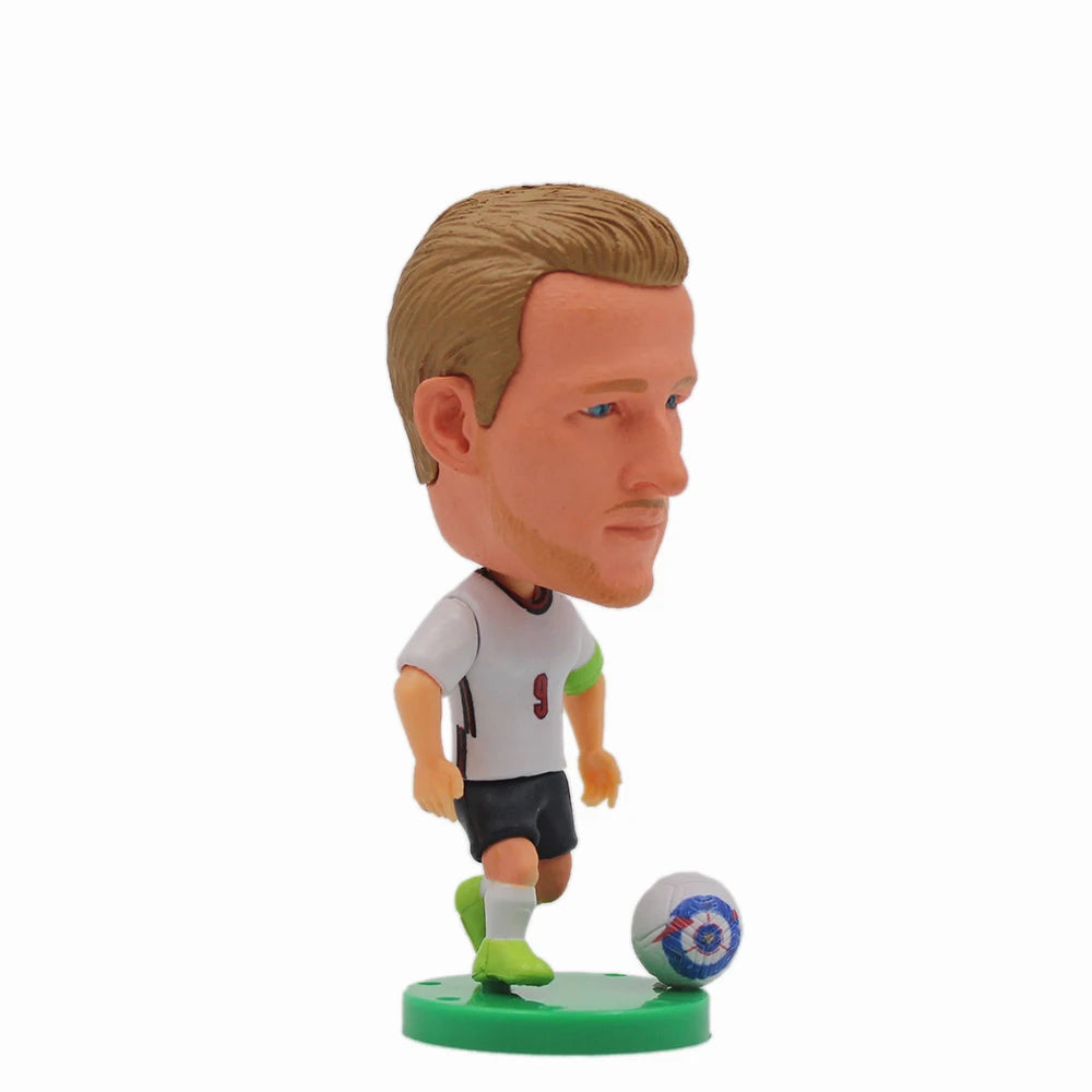 Collectible Soccer Star Resin Figurine & Mini Football Player Doll (6.5cm)