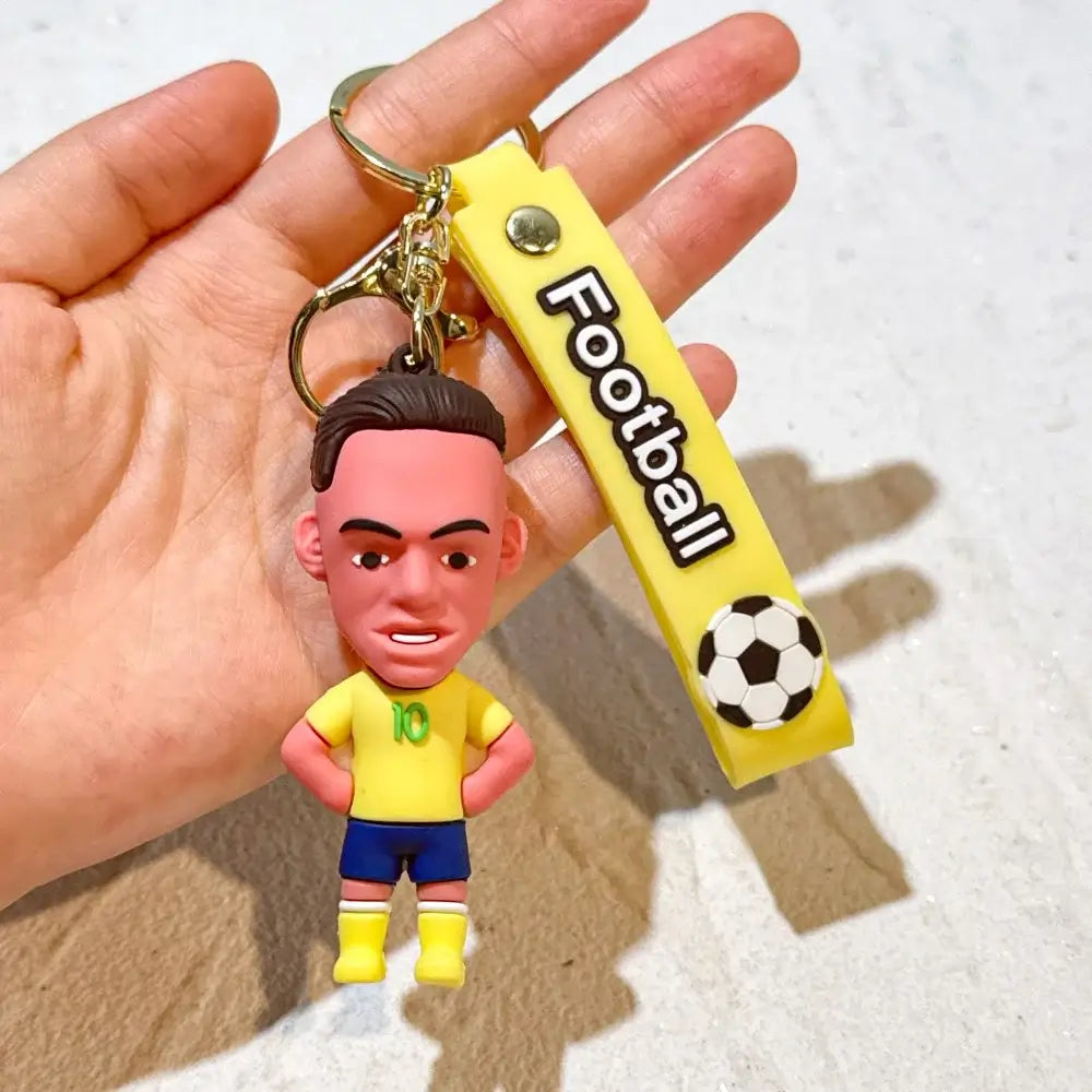 Cartoon Football Player Keychain & Sports Bag Pendant | Soccer Fan Souvenir & Gift