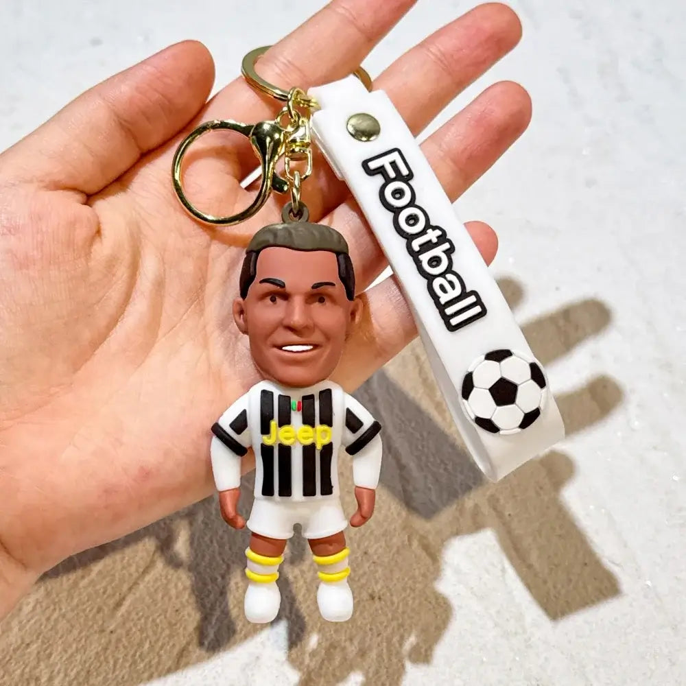 Cartoon Football Player Keychain & Sports Bag Pendant | Soccer Fan Souvenir & Gift