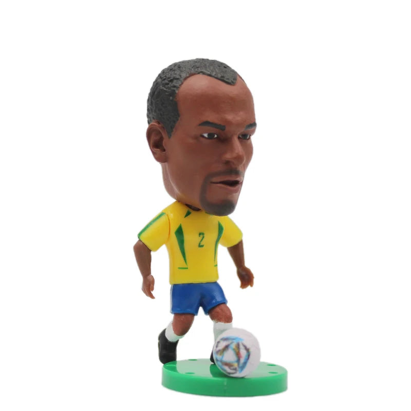 Collectible Soccer Star Resin Figurine & Mini Football Player Doll (6.5cm)