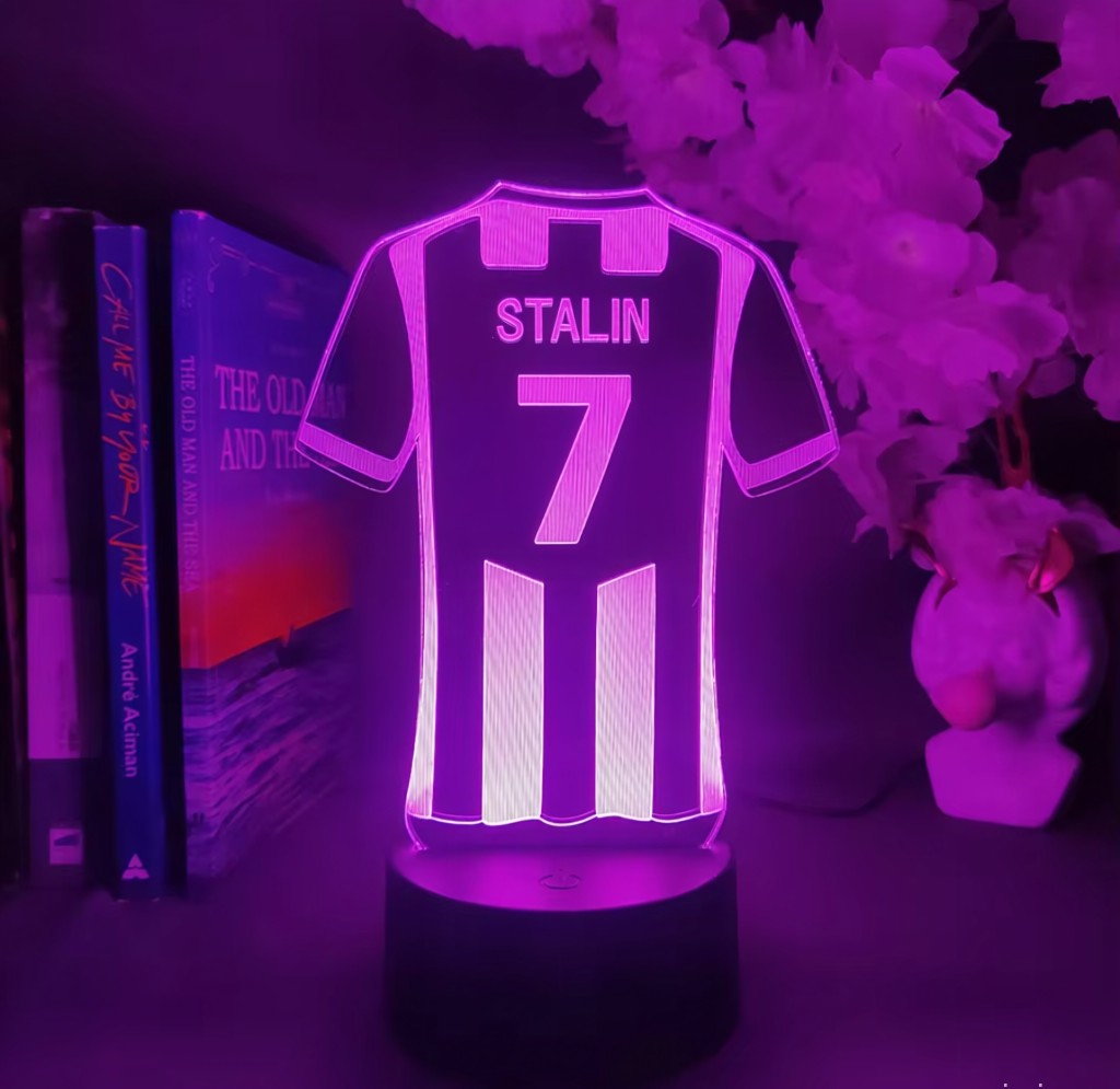 Solis Custom Jersey Name Lamp. Your name Your glow